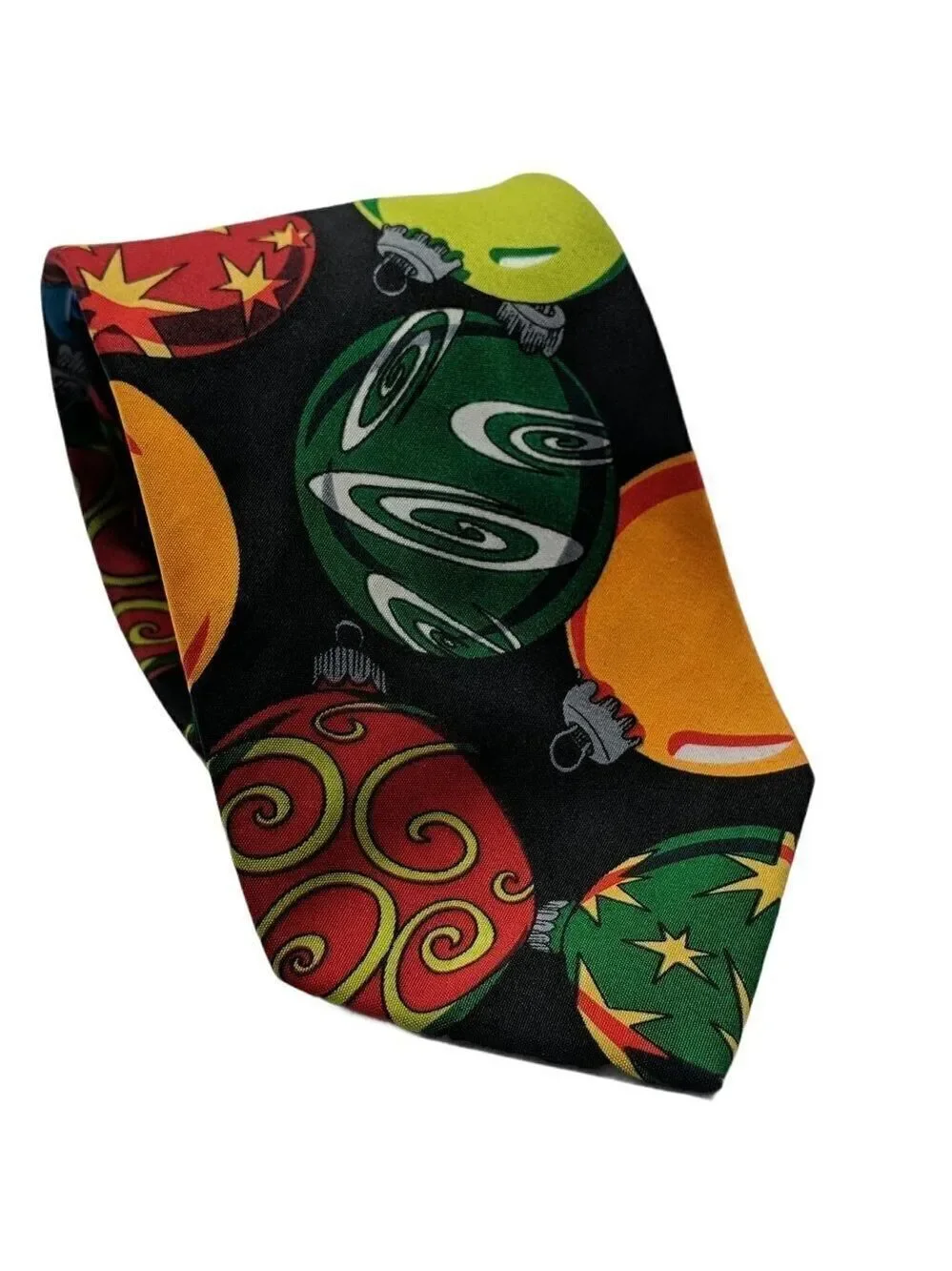Christmas Holiday Ornaments Print Necktie